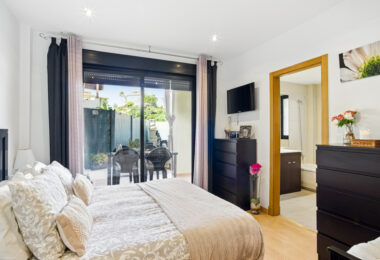 Spacious three bedroom, south west facing apartment in the gated community Ribera Luar, Estepona with large private garden