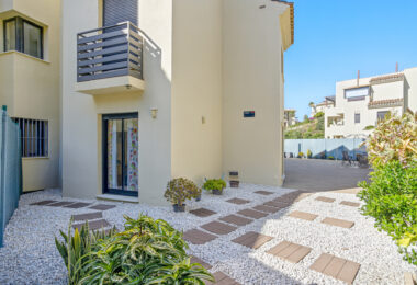Spacious three bedroom, south west facing apartment in the gated community Ribera Luar, Estepona with large private garden