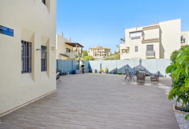 Spacious three bedroom, south west facing apartment in the gated community Ribera Luar, Estepona with large private garden