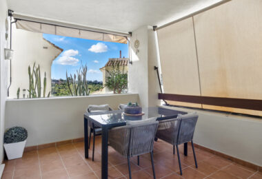 Spacious three bedroom, south west facing apartment in the gated community Ribera Luar, Estepona with large private garden