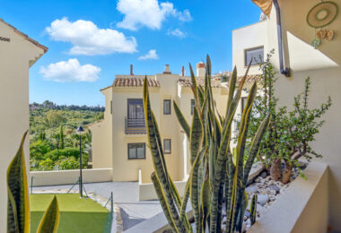 Spacious three bedroom, south west facing apartment in the gated community Ribera Luar, Estepona with large private garden