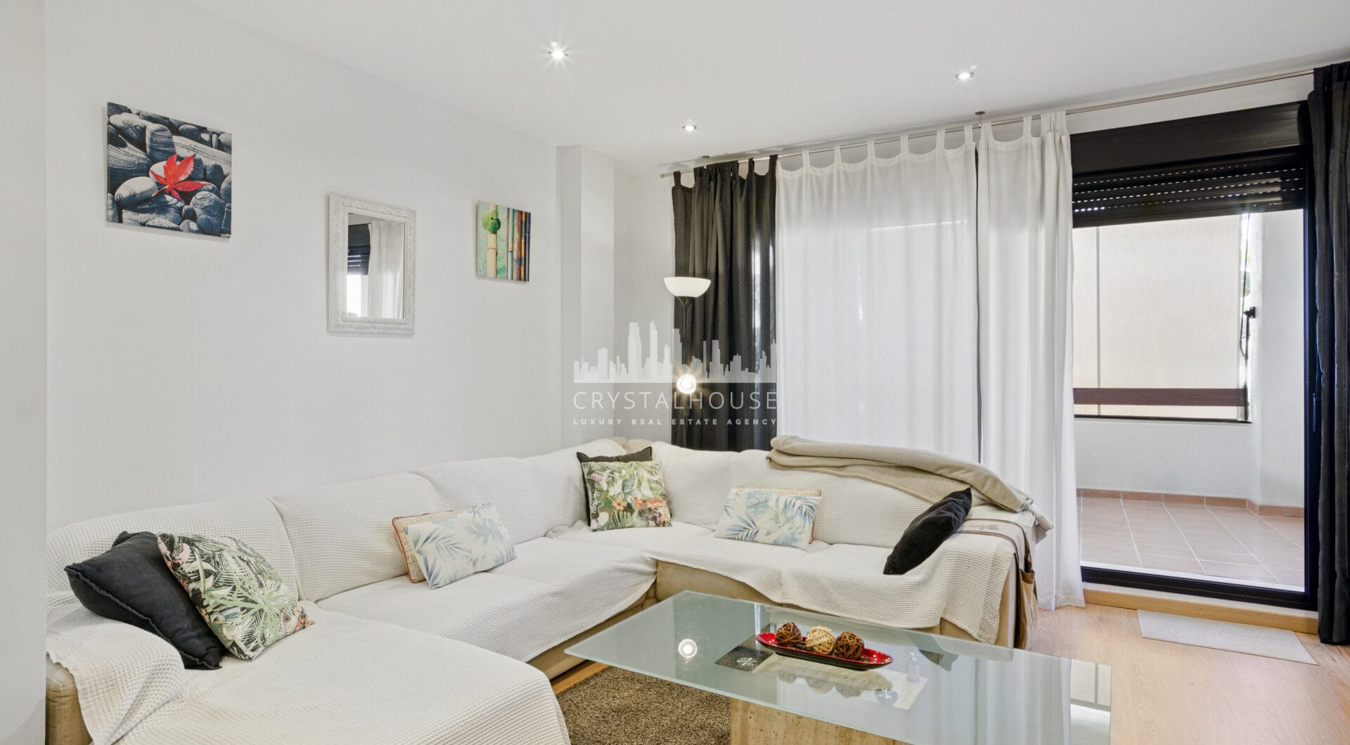 Spacious three bedroom, south west facing apartment in the gated community Ribera Luar, Estepona with large private garden