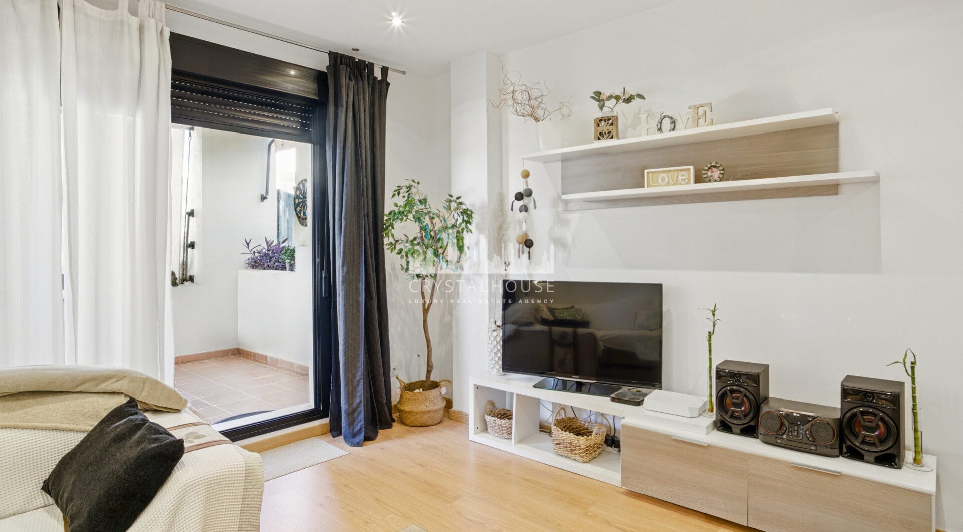 Spacious three bedroom, south west facing apartment in the gated community Ribera Luar, Estepona with large private garden