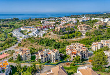 Spacious three bedroom, south west facing apartment in the gated community Ribera Luar, Estepona with large private garden