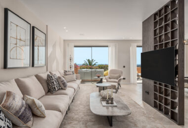 Artful 4-Bedroom Elevated Ground Floor Apartment with Panoramic Sea Views in Les Belvederes, La Cerquilla – Nueva Andalucía