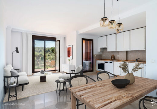 Elegant Coastal Living in Estepona – Corner Garden Apartment with Style &amp; Serenity in Costa Galera