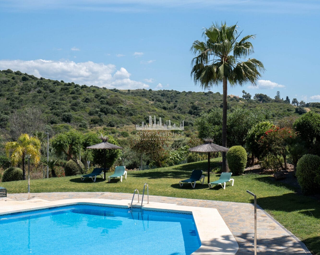 Elegant Coastal Living in Estepona – Corner Garden Apartment with Style &amp; Serenity in Costa Galera