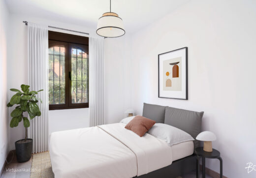 Elegant Coastal Living in Estepona – Corner Garden Apartment with Style &amp; Serenity in Costa Galera