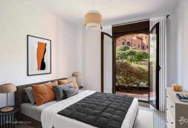 Elegant Coastal Living in Estepona – Corner Garden Apartment with Style &amp; Serenity in Costa Galera