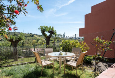 Elegant Coastal Living in Estepona – Corner Garden Apartment with Style &amp; Serenity in Costa Galera