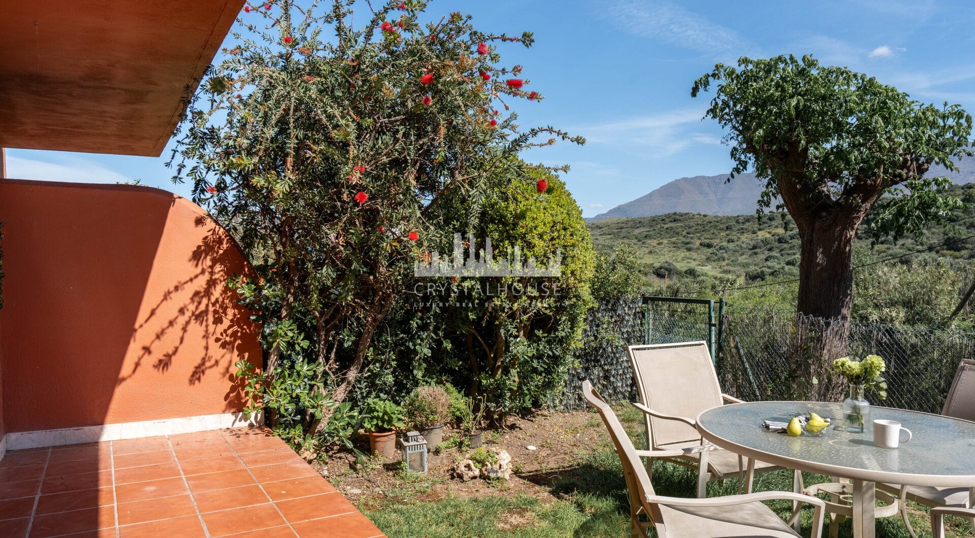 Elegant Coastal Living in Estepona – Corner Garden Apartment with Style &amp; Serenity in Costa Galera