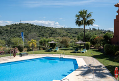 Elegant Coastal Living in Estepona – Corner Garden Apartment with Style &amp; Serenity in Costa Galera