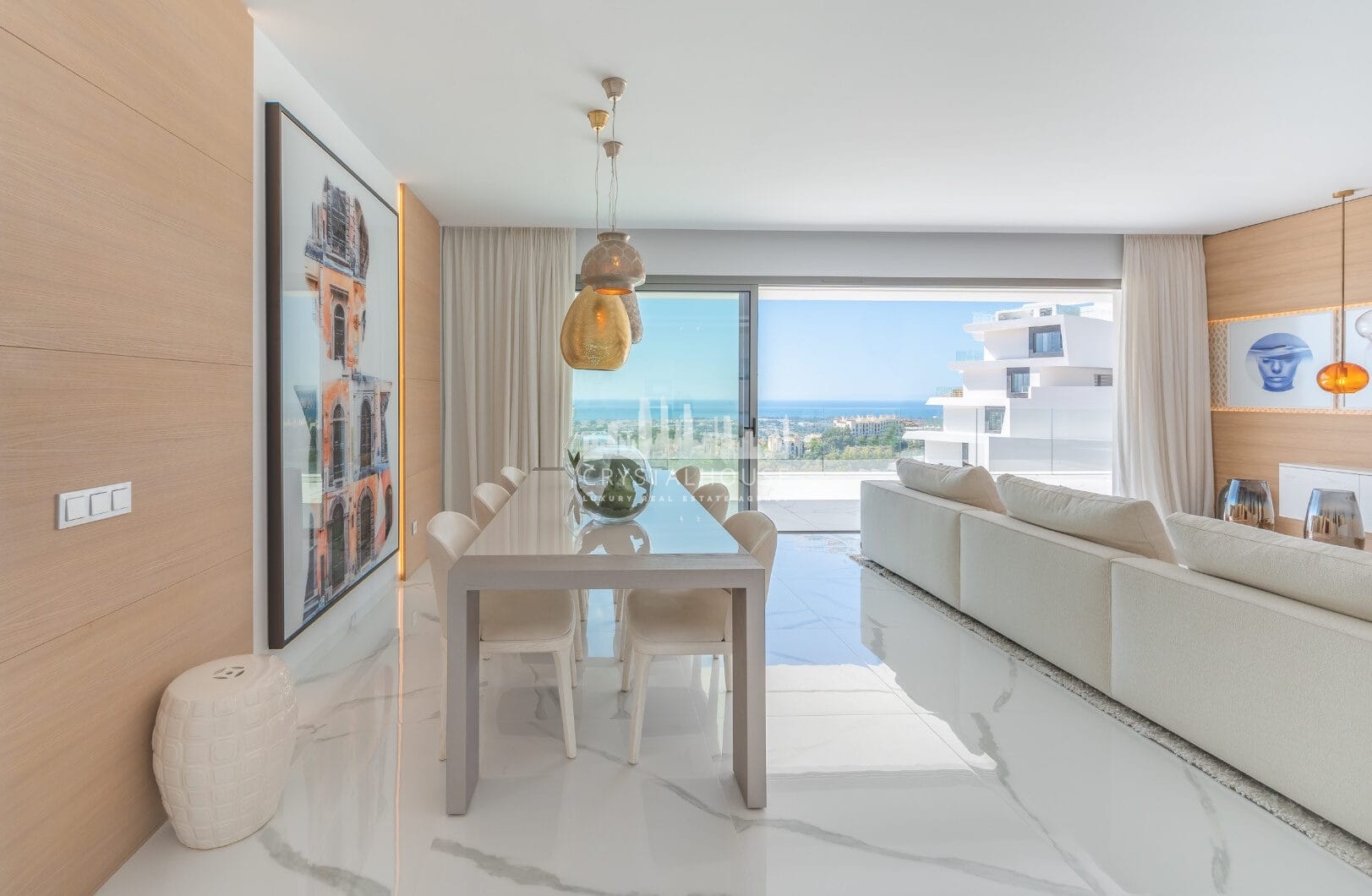 STUNNING CORNER MIDDLE FLOOR APARTMENT WITH PANORAMIC GOLF &amp; SEA VIEWS
