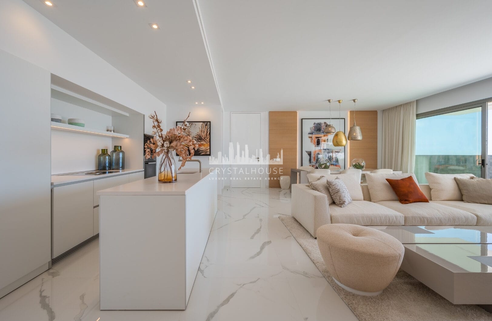 STUNNING CORNER MIDDLE FLOOR APARTMENT WITH PANORAMIC GOLF &amp; SEA VIEWS