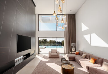 This modern luxury 4-bedroom villa is for sale in La Alquería, a peaceful area renowned for its serene ambiance and breathtaking scenery.
