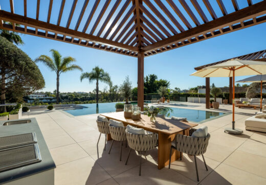Nestled in the prestigious Golf Valley of Nueva Andalucía, Villa Olivia is a masterpiece of Mediterranean elegance infused with contemporary Balinese touches.