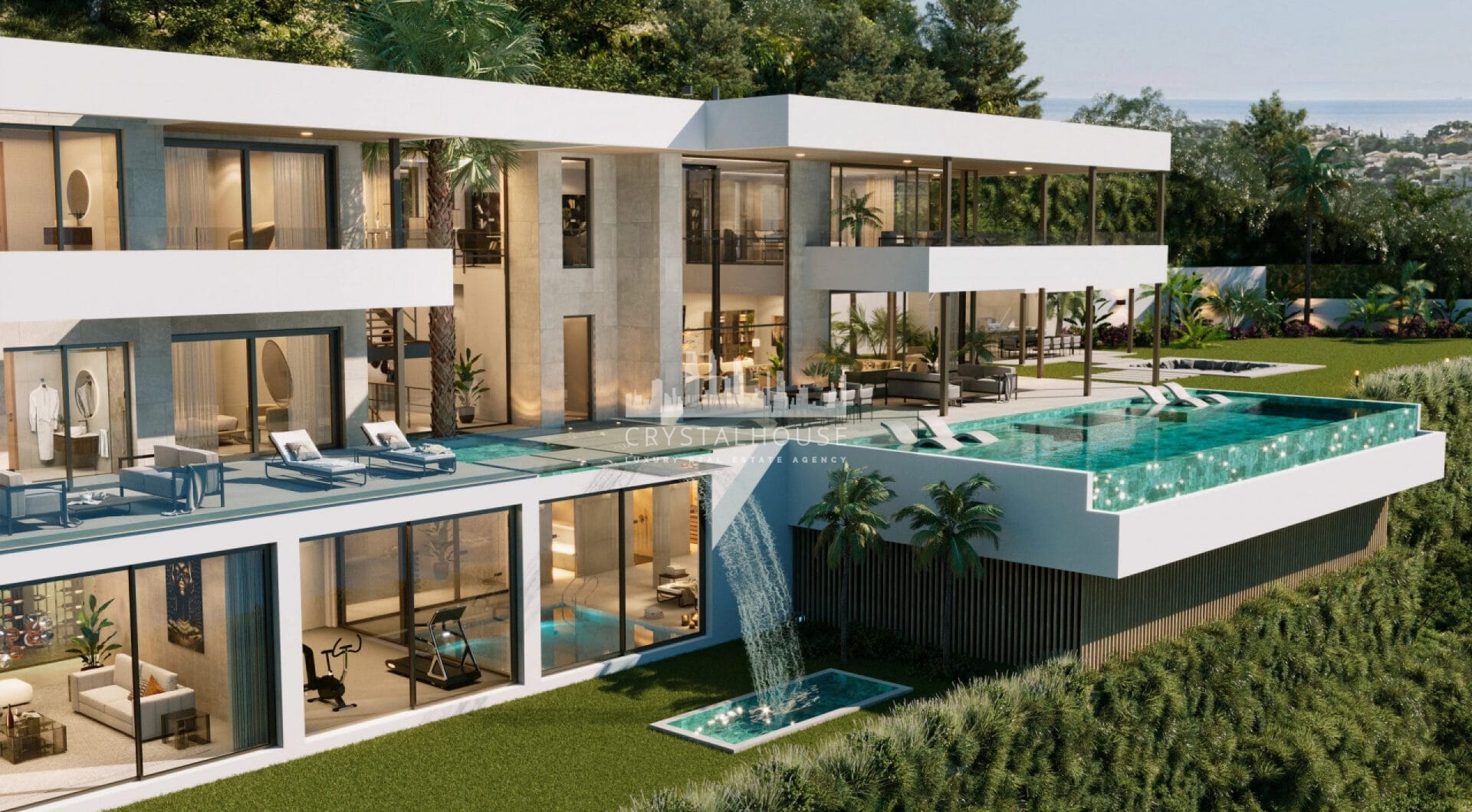 Positioned in the exclusive gated enclave of El Madroñal, Villa Tiffany epitomises modern sophistication and serene living.