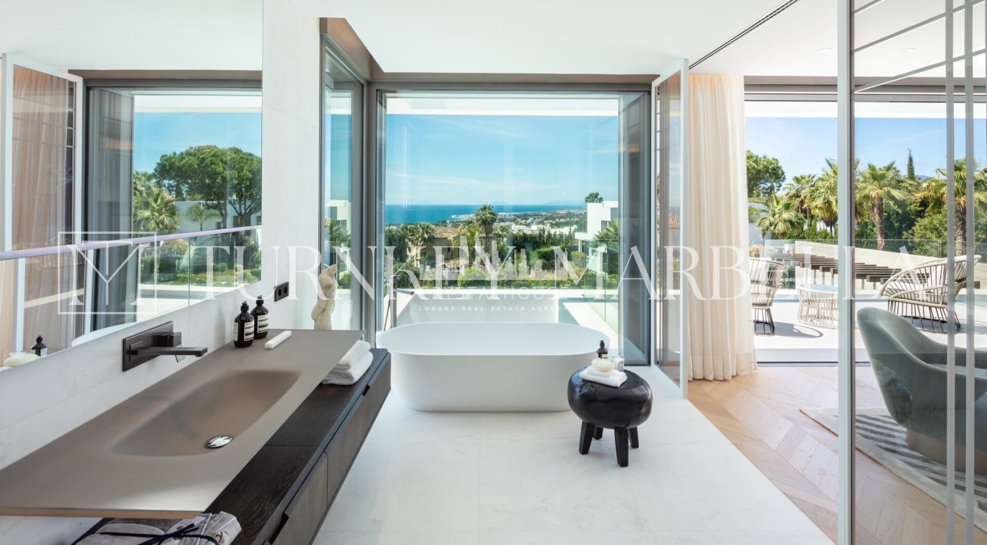 Set in the exclusive gated community of Sierra Blanca, Rossini 13 offers privacy, security, and panoramic sea views stretching to Gibraltar and the African coastline.