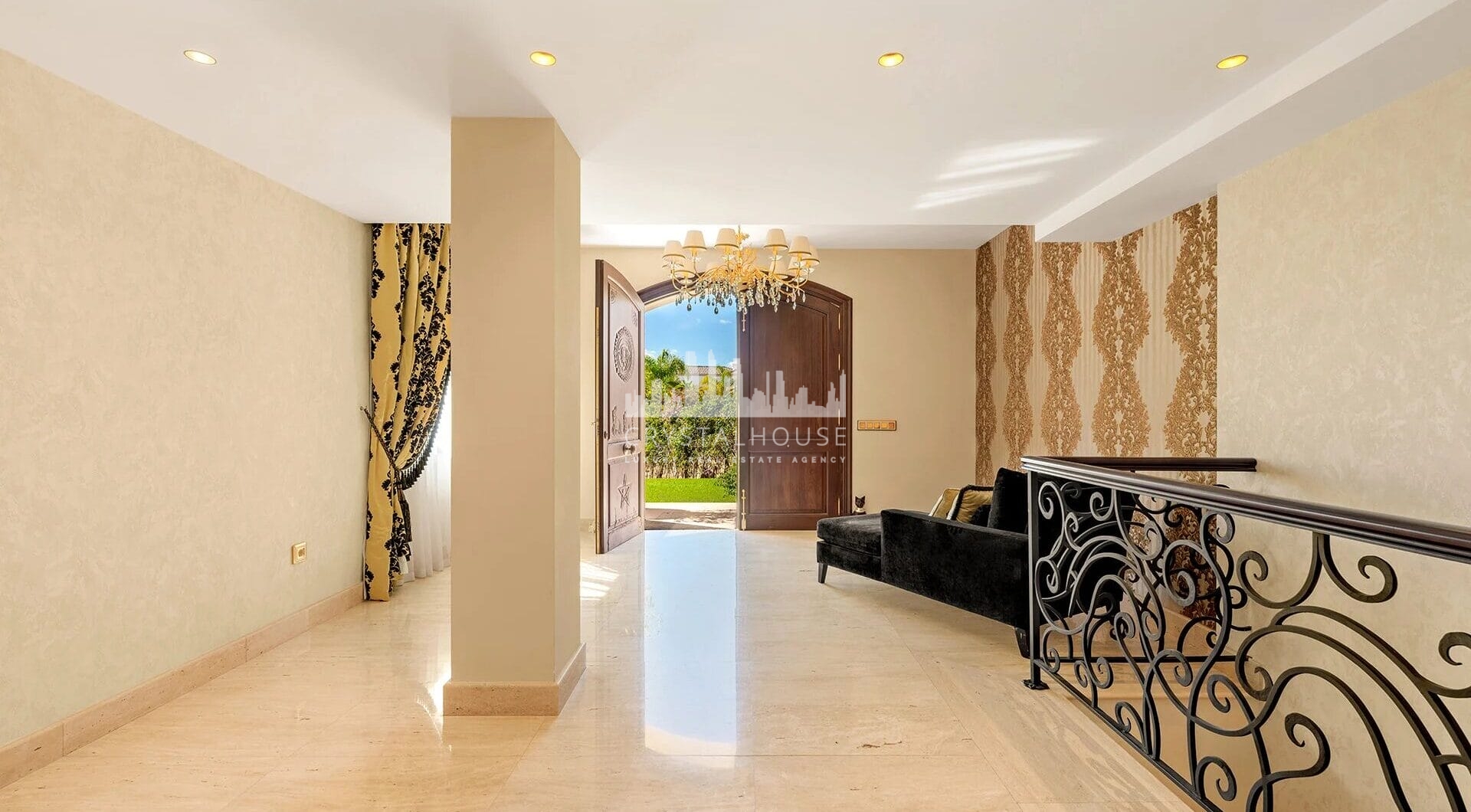 Nestled within the prestigious El Herrojo community, this 7-bedroom, 9-bathroom villa redefines opulent living.