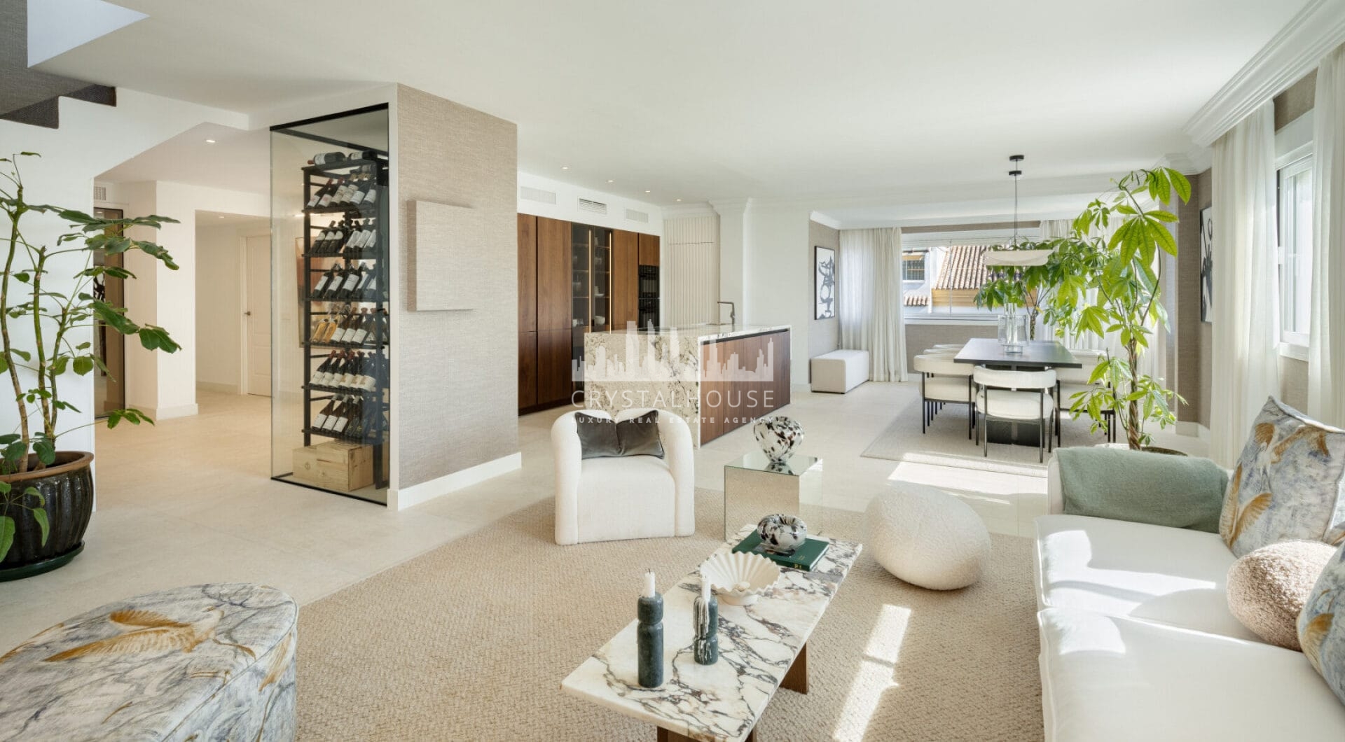Located in the sought-after area of the Marbella Golden Mile, Costa PH is an exceptional duplex penthouse offering panoramic sea and mountain views.
