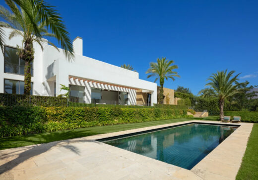 Nestled in the exclusive Green 10 are within the prestigious Finca Cortesin Resort, this magnificent villa showcases captivating architecture that offers a contemporary twist on golfside living.