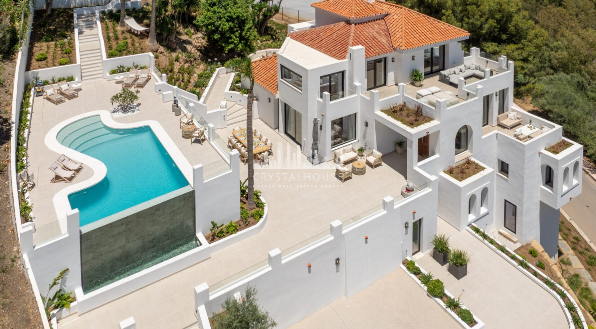 Welcome to Villa Luma, a beautifully reimagined Mediterranean residence located in the prestigious enclave of Las Lomas de Nueva Andalucía.