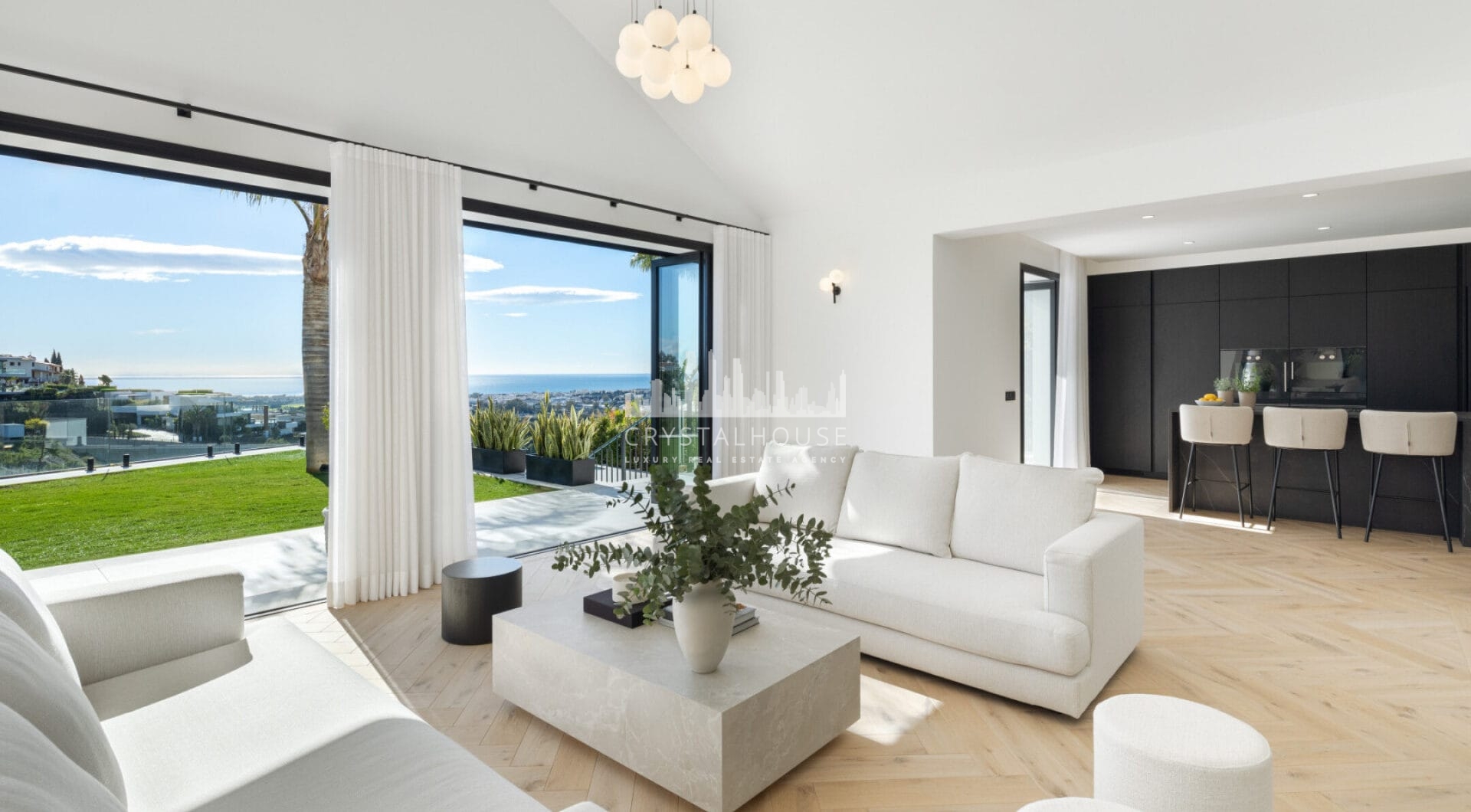 Villa Almira is a stunning property that offers breathtaking panoramic views of the Mediterranean Sea, La Concha mountain, and the surrounding countryside.