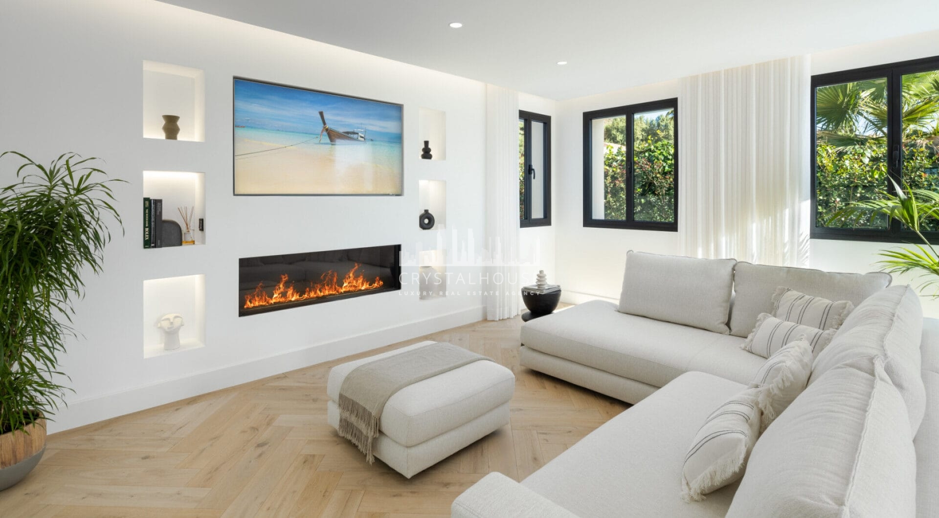 Villa Almira is a stunning property that offers breathtaking panoramic views of the Mediterranean Sea, La Concha mountain, and the surrounding countryside.