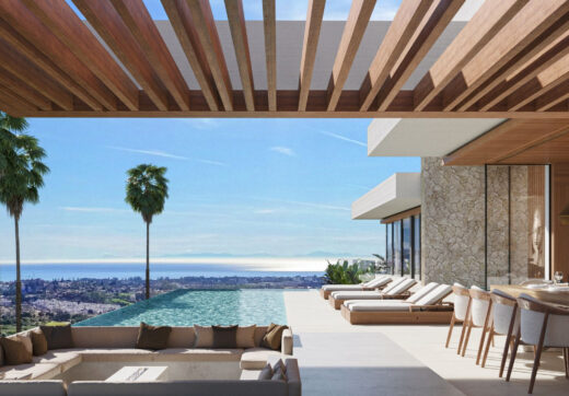 Set within the secure gates of El Herrojo Alto in Benahavís, Villa Bond offers a contemporary residence designed with both elegance and functionality in mind.