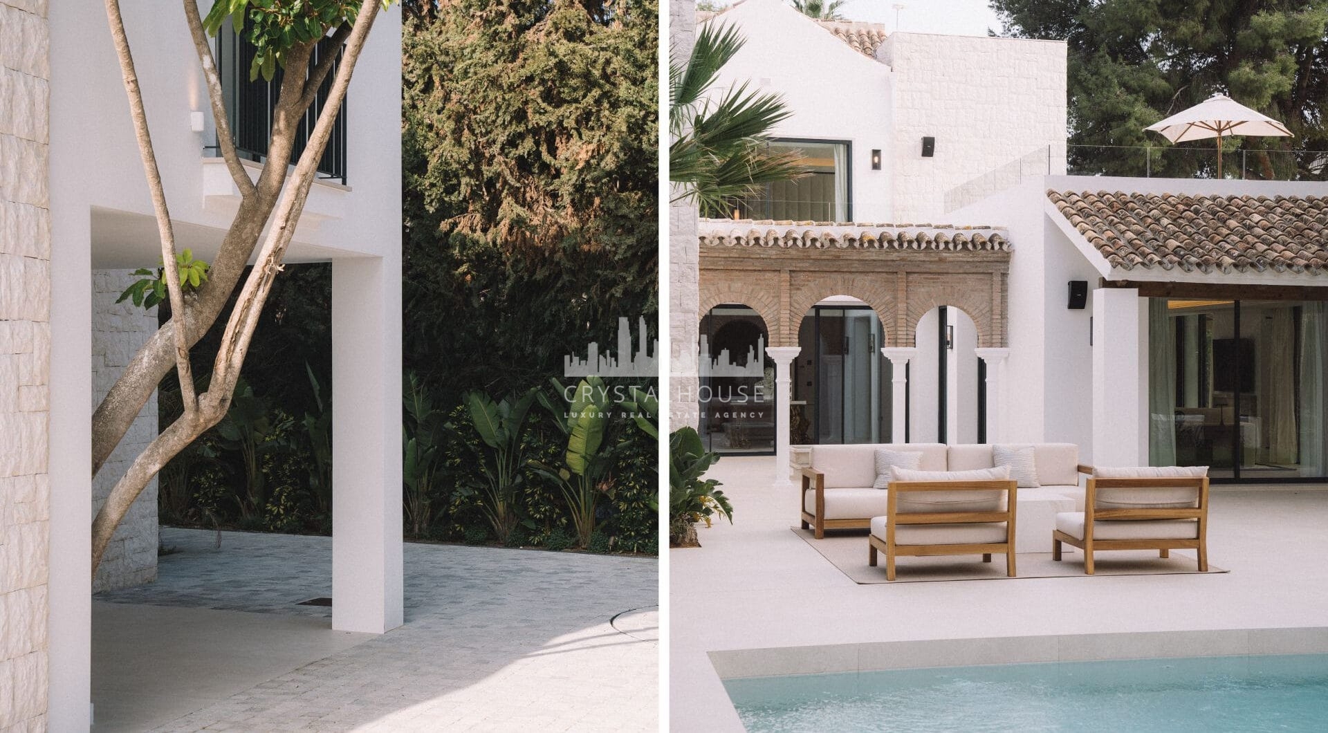 Villa Las Palmeras is a home that combines modern features with traditional details, creating a warm and inviting atmosphere.