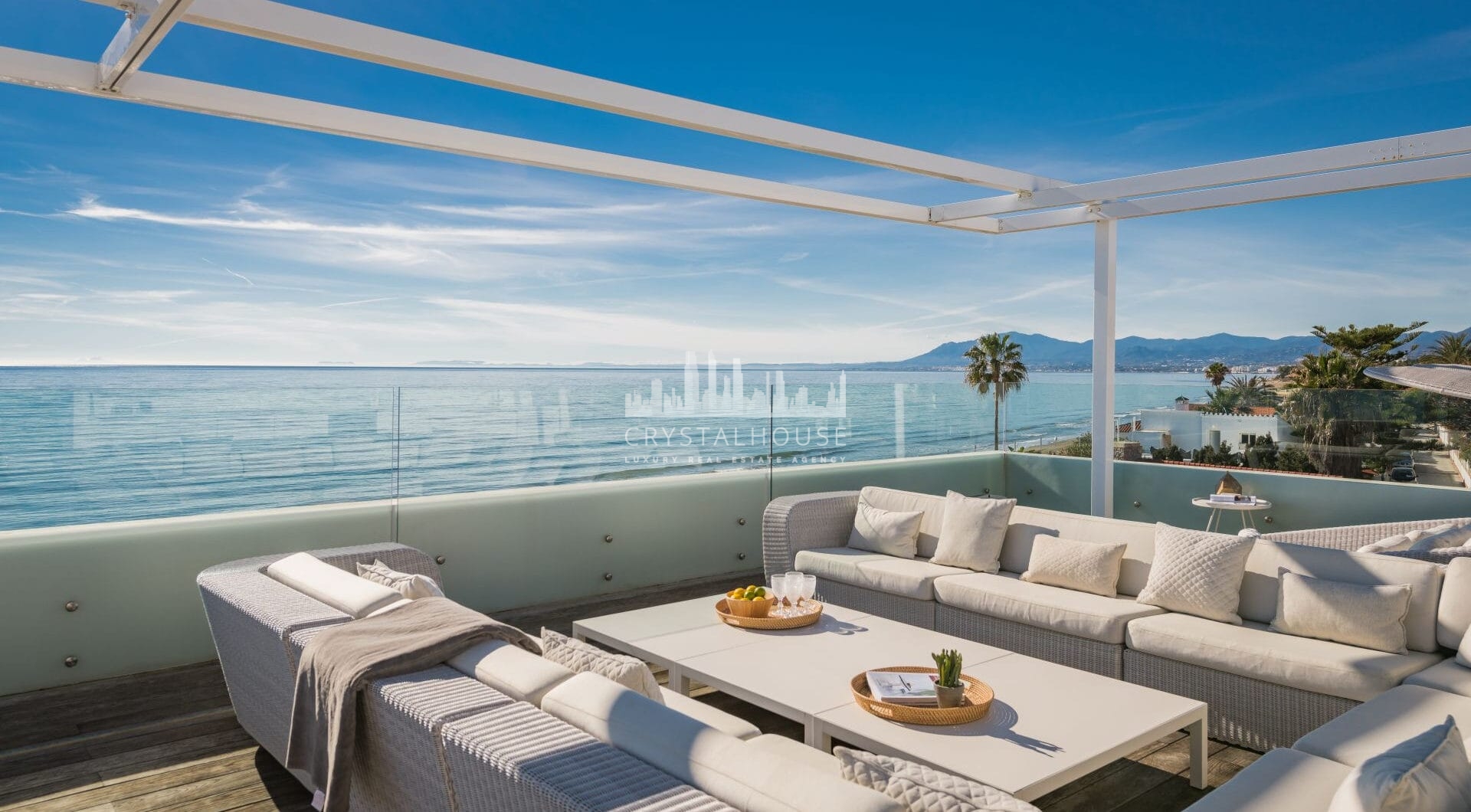 This beachfront villa in Costabella is all about location. Sitting right on the golden sands, it offers direct access to the beach through a private path.
