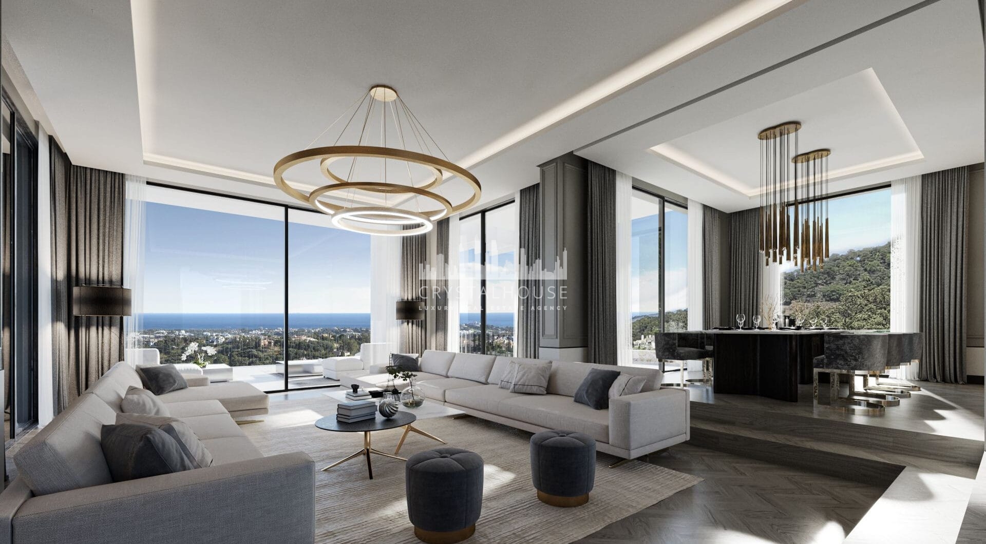 In the heart of the prestigious El Herrojo Alto community lies a villa that beautifully combines traditional Andalusian elegance with modern luxury.