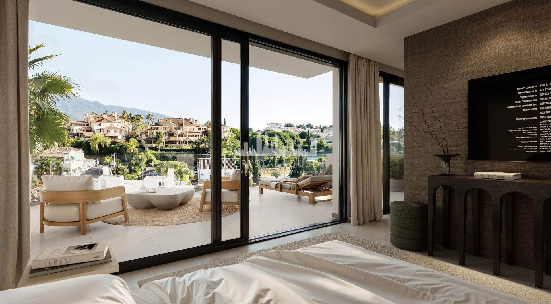 Villa Tulua is a design-led luxury villa for sale in the dream location of Nueva Andalucía, positioned on an elevated ridge that offers unrivalled panoramic views.