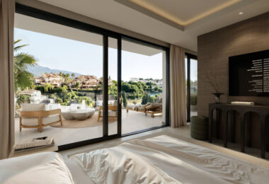 Villa Tulua is a design-led luxury villa for sale in the dream location of Nueva Andalucía, positioned on an elevated ridge that offers unrivalled panoramic views.