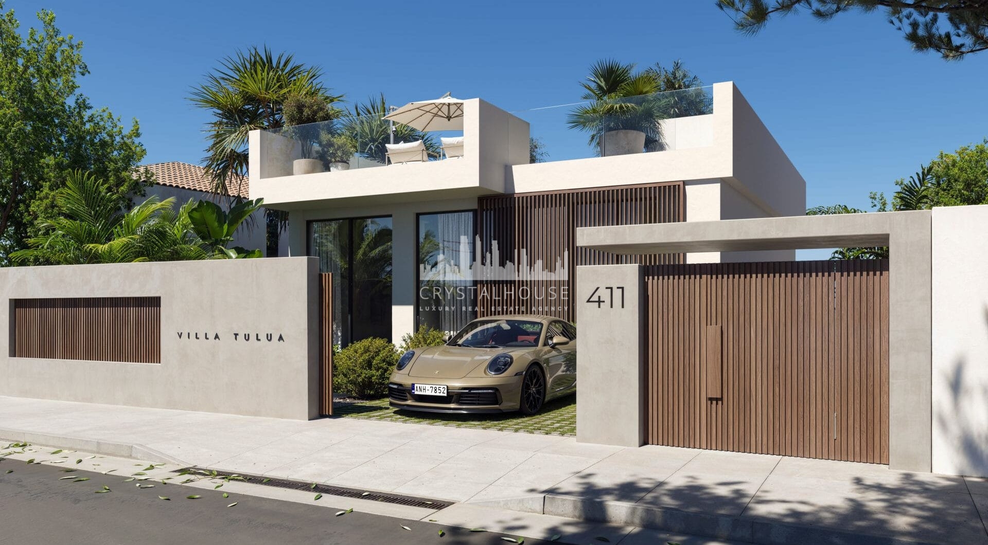Villa Tulua is a design-led luxury villa for sale in the dream location of Nueva Andalucía, positioned on an elevated ridge that offers unrivalled panoramic views.