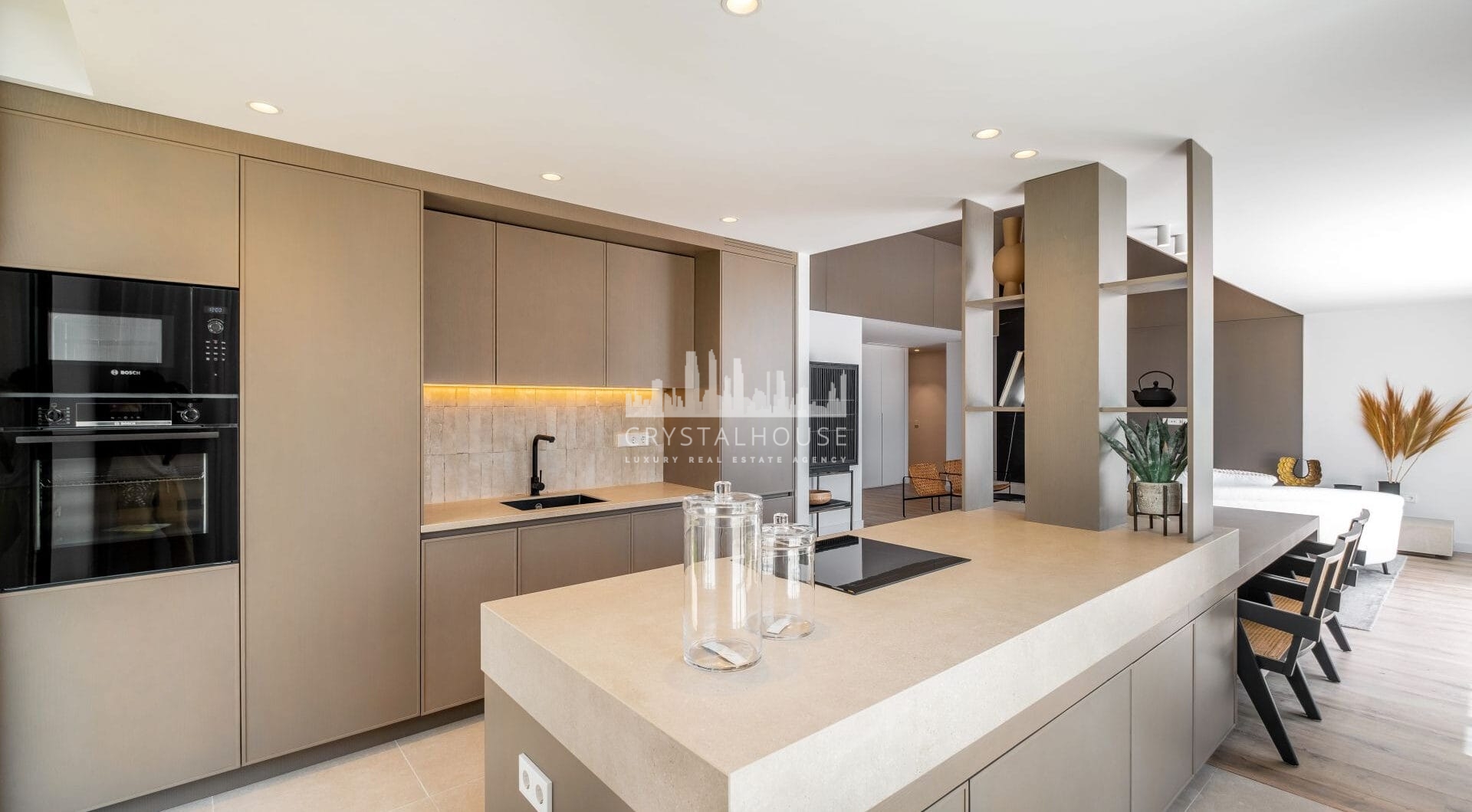 This elegant 4-bedroom villa for sale in Paraiso Alto, Benahavis, offers a beautifully designed modern retreat inspired by Mediterranean architecture.