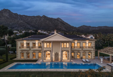 Villa Sinfonía is a remarkable three-floor estate for sale  in the prestigious gated community of Sierra Blanca on the Costa del Sol.