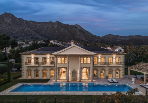 Villa Sinfonía is a remarkable three-floor estate for sale  in the prestigious gated community of Sierra Blanca on the Costa del Sol.