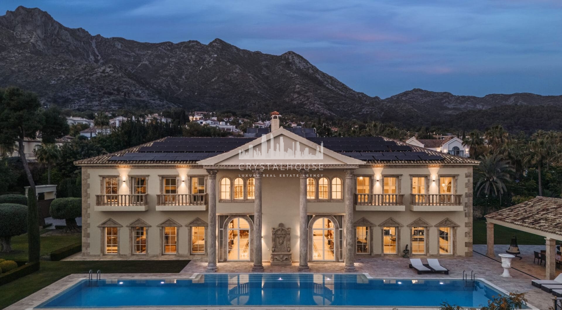 Villa Sinfonía is a remarkable three-floor estate for sale  in the prestigious gated community of Sierra Blanca on the Costa del Sol.