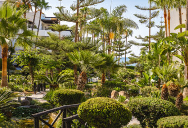 Fully renovated southwest-facing luxury apartment in Japanese Gardens, Marina Puente Romano.