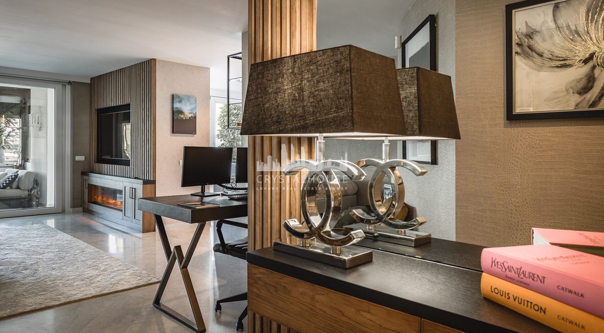 Fully renovated southwest-facing luxury apartment in Japanese Gardens, Marina Puente Romano.
