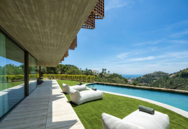 Villa Sienna is a contemporary home for sale in the exclusive gated community of El Madroñal, a peaceful and sought-after area in the hills of Marbella.