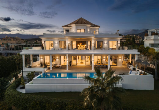 Villa Olivia stands as a remarkable family estate for sale within the prestigious gated community of Los Flamingos, just moments from the renowned Villa Padierna Resort, world-class golf courses, and an array of premium amenities.