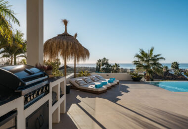 Villa Olivia stands as a remarkable family estate for sale within the prestigious gated community of Los Flamingos, just moments from the renowned Villa Padierna Resort, world-class golf courses, and an array of premium amenities.
