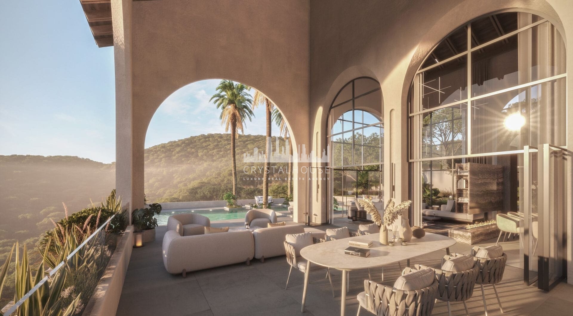 Villa Yama is an exceptional five-bedroom villa for sale in the prestigious gated community of El Madroñal in Benahavís.