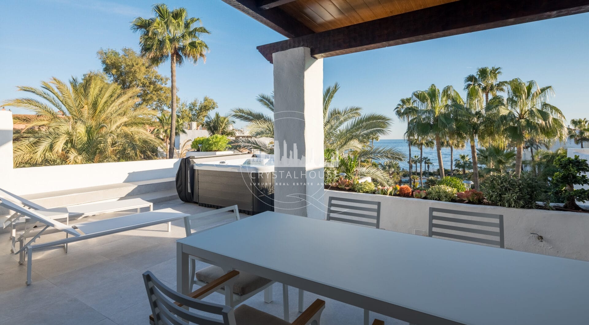 Stunning duplex penthouse beach front in the sought after area of Puerto Banús