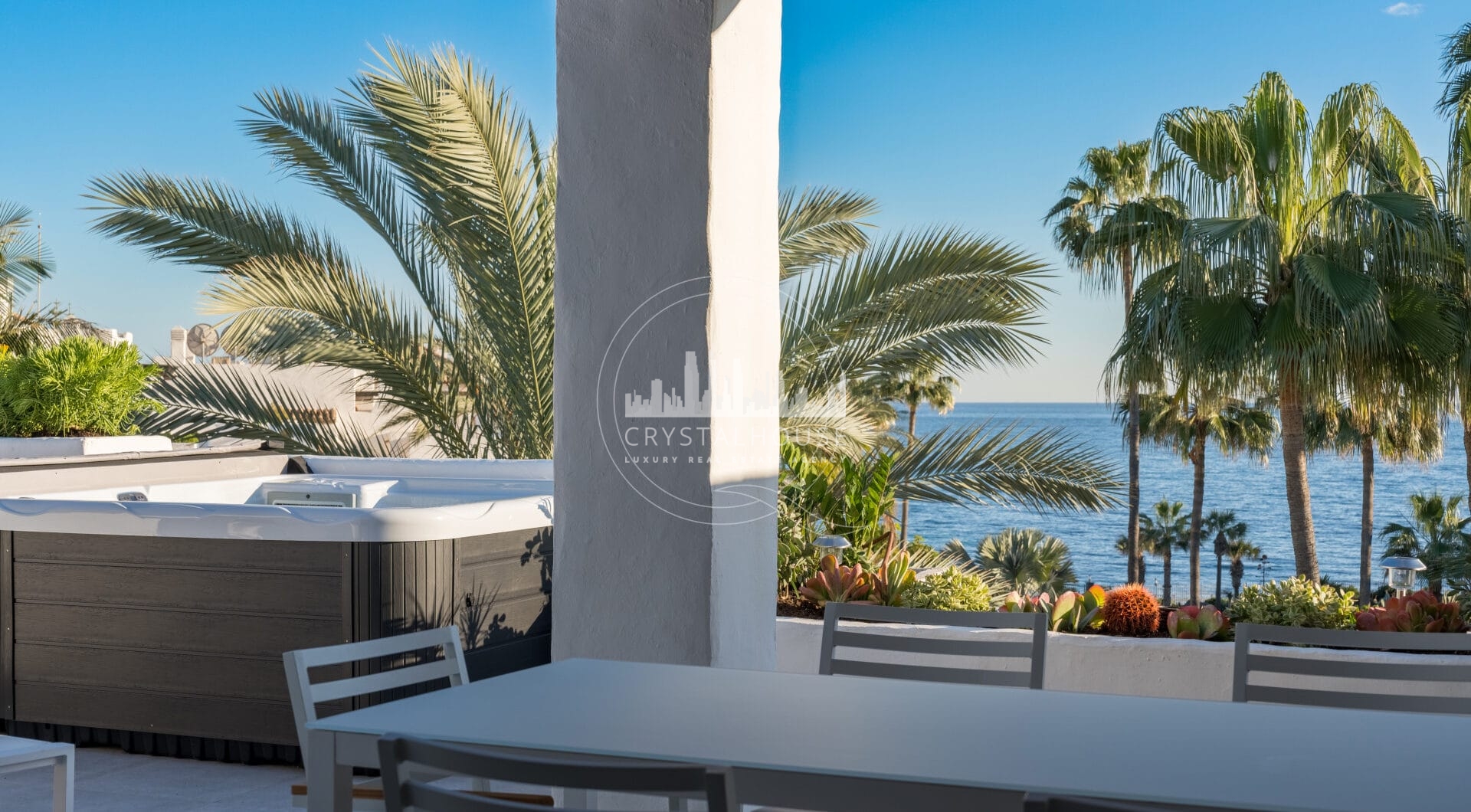 Stunning duplex penthouse beach front in the sought after area of Puerto Banús