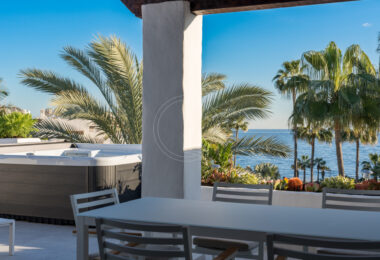 Stunning duplex penthouse beach front in the sought after area of Puerto Banús