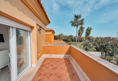 Elegant Semi-Detached Home in Santa Clara Golf – Sea Views, Private Garden &amp; Year-Round Terrace