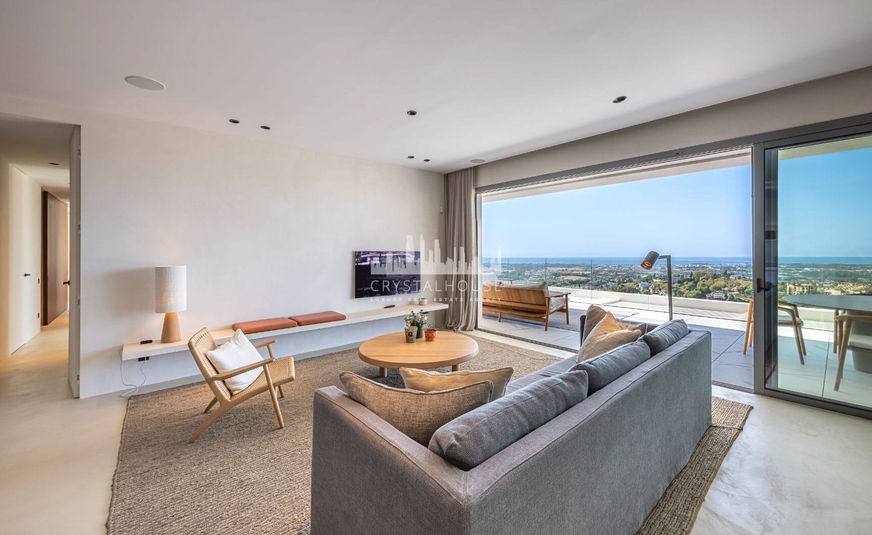 STUNNING CORNER MIDDLE FLOOR APARTMENT WITH PANORAMIC GOLF &amp; SEA VIEWS